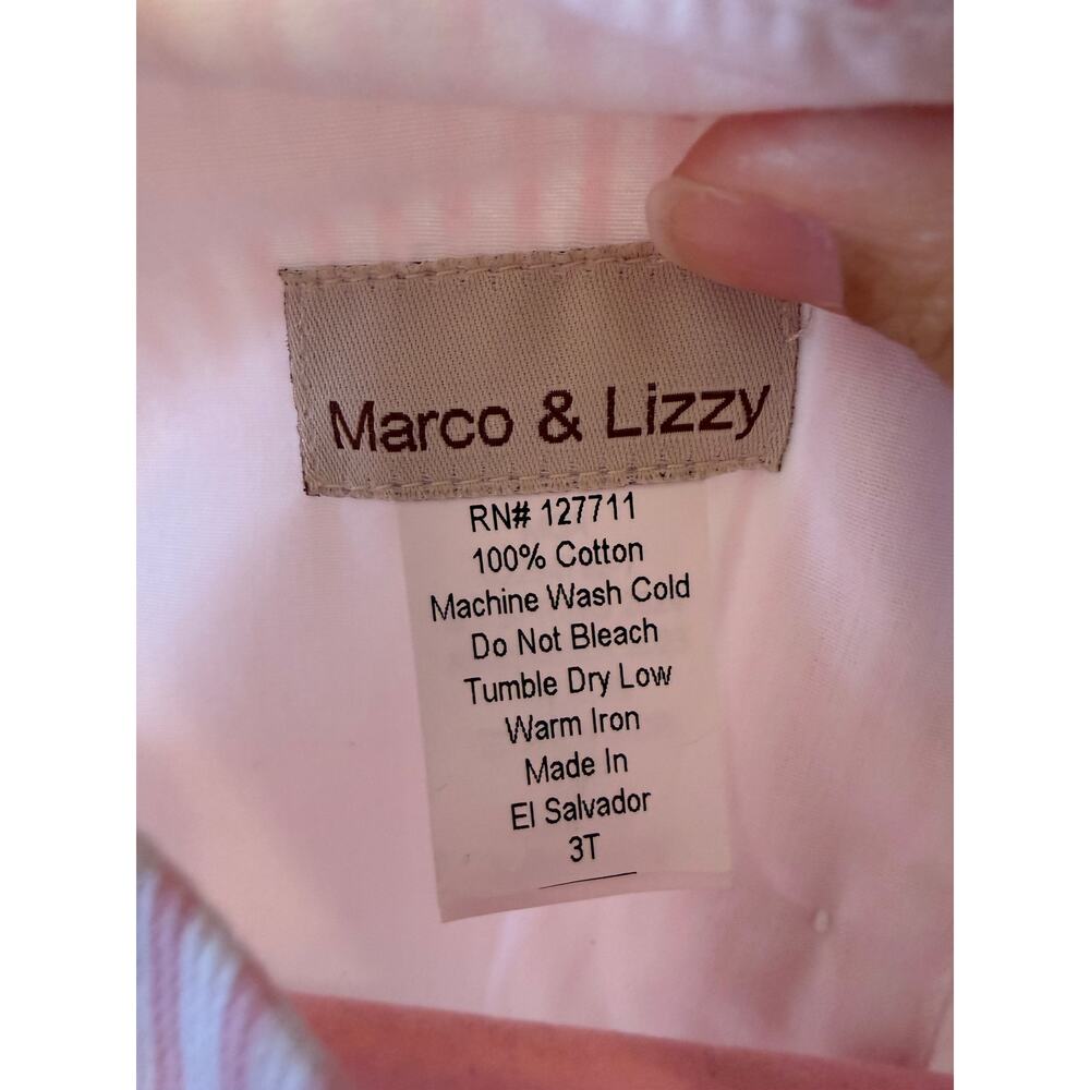 Marco & Lizzy Girls Pink Serena A-Line Scalloped Dress Size 3Years - Picture 4 of 6